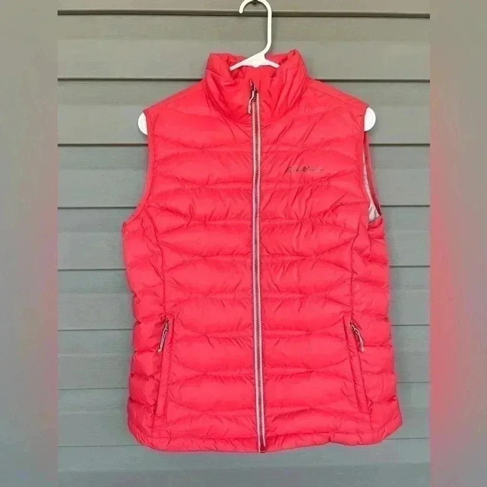 Women's Eddie Bauer Down Puffer Vest Jacket Full Zip Sz M